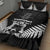 New Zealand Silver Fern Rugby Quilt Bed Set Haka Dance With Aotearoa Maori Pattern