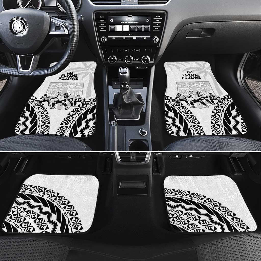 Fiji Tapa Rugby Car Mats Cibi Dance With Fijian Pattern