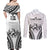 Fiji Tapa Rugby Couples Matching Off Shoulder Maxi Dress and Long Sleeve Button Shirt Cibi Dance With Fijian Pattern