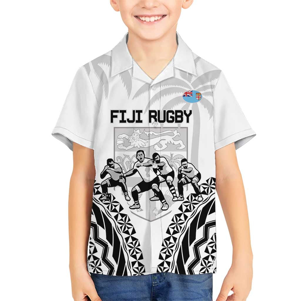 Fiji Tapa Rugby Family Matching Summer Maxi Dress and Hawaiian Shirt Cibi Dance With Fijian Pattern