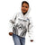 Fiji Tapa Rugby Kid Hoodie Cibi Dance With Fijian Pattern