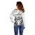 Fiji Tapa Rugby Off Shoulder Sweater Cibi Dance With Fijian Pattern