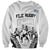 Fiji Tapa Rugby Sweatshirt Cibi Dance With Fijian Pattern