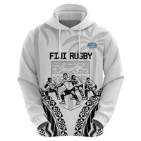 Fiji Tapa Rugby Zip Hoodie Cibi Dance With Fijian Pattern