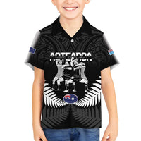 New Zealand And Fiji Tapa Rugby Family Matching Off Shoulder Maxi Dress and Hawaiian Shirt Haka Dance Mix Cibi Dance Together