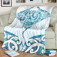 New Zealand Manta Ray Tattoo Blanket Aotearoa Maori Haehae Paua Shell - Polynesian Pride