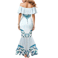 New Zealand Manta Ray Tattoo Family Matching Mermaid Dress and Hawaiian Shirt Aotearoa Maori Haehae Paua Shell - Polynesian Pride