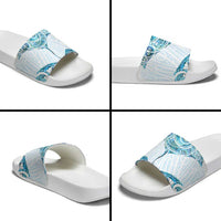 New Zealand Manta Ray Tattoo Slide Sandals Aotearoa Maori Haehae Paua Shell - Polynesian Pride