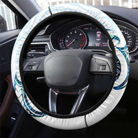 New Zealand Manta Ray Tattoo Steering Wheel Cover Aotearoa Maori Haehae Paua Shell LT14 - Polynesian Pride