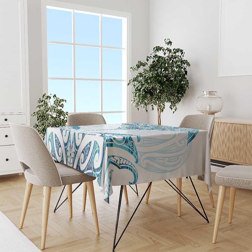 New Zealand Manta Ray Tattoo Tablecloth Aotearoa Maori Haehae Paua Shell LT14 - Polynesian Pride