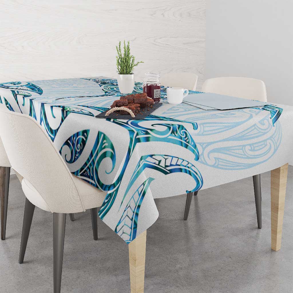New Zealand Manta Ray Tattoo Tablecloth Aotearoa Maori Haehae Paua Shell LT14 - Polynesian Pride