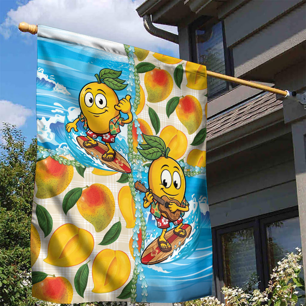 Aloha Hawaii Summer Garden Flag Hawaiian Lei Surfing Mango Palaka Motifs