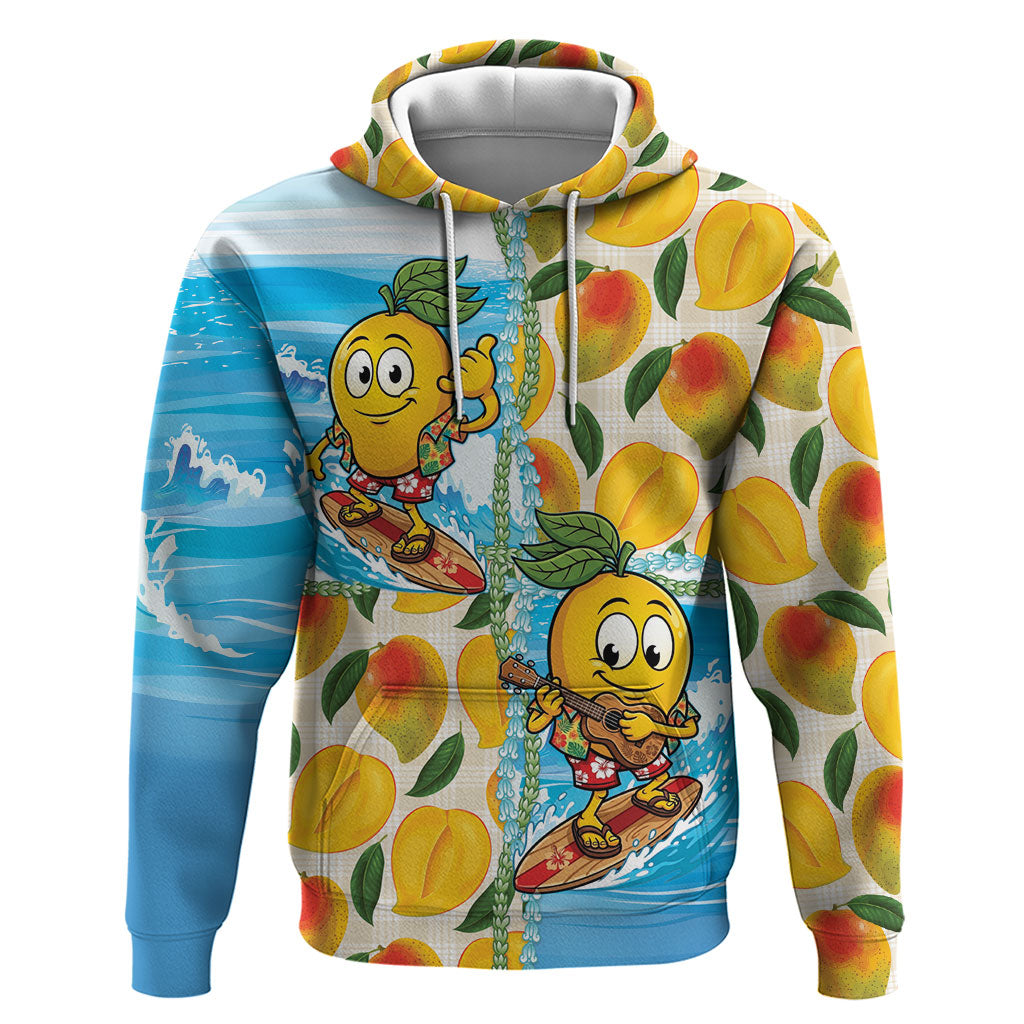 Aloha Hawaii Summer Hoodie Hawaiian Lei Surfing Mango Palaka Motifs