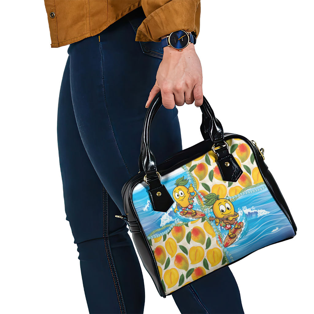 Aloha Hawaii Summer Shoulder Handbag Hawaiian Lei Surfing Mango Palaka Motifs