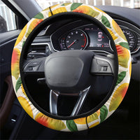 Aloha Hawaii Summer Steering Wheel Cover Hawaiian Lei Surfing Mango Palaka Motifs