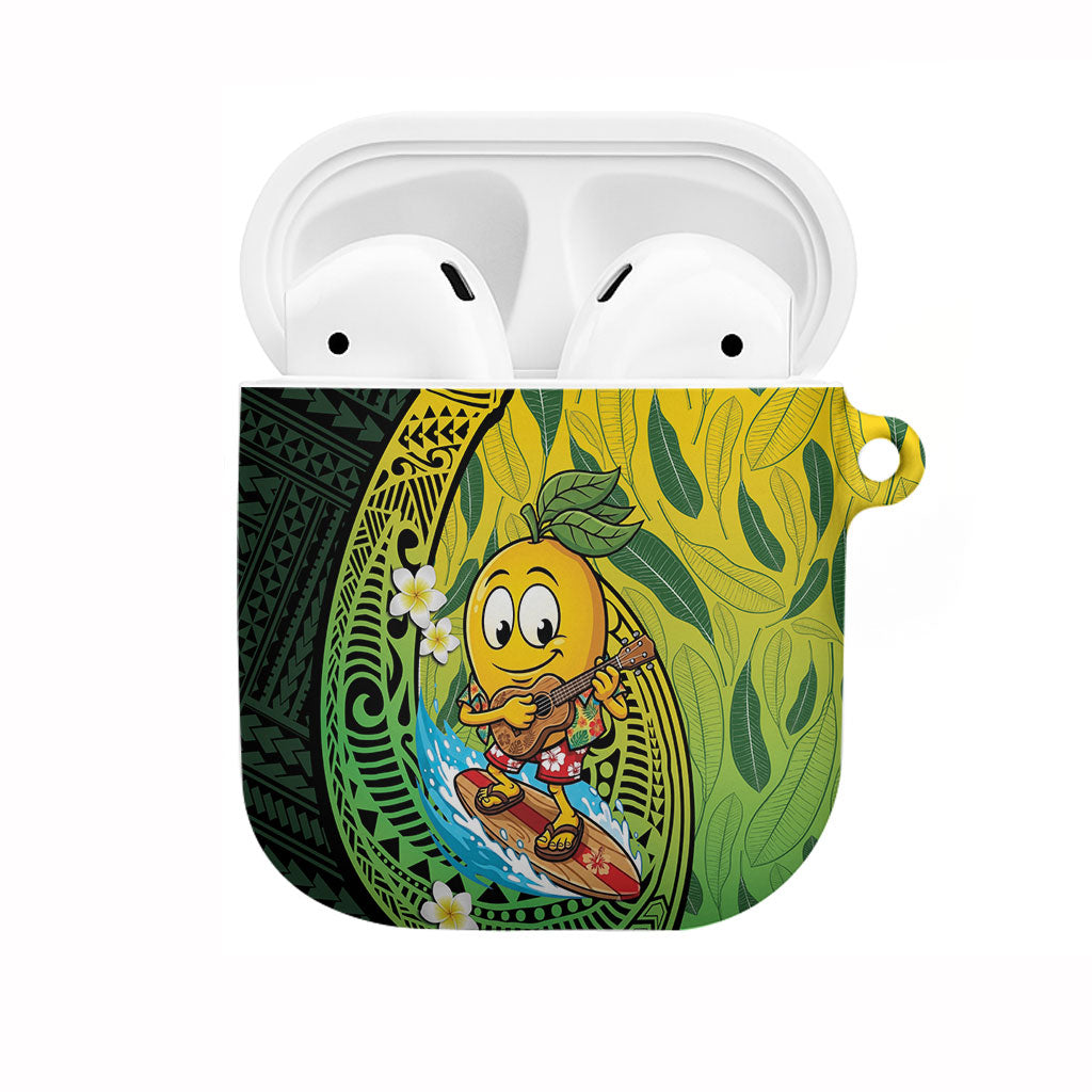 Hawaii Surfing Mango AirPods Case Manako Polynesian Fish Hook
