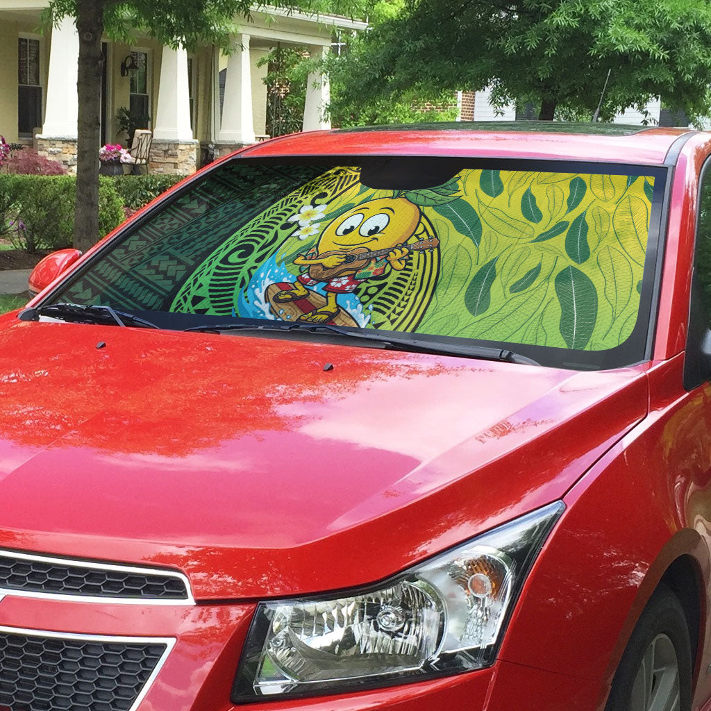 Hawaii Surfing Mango Auto Sun Shade Manako Polynesian Fish Hook