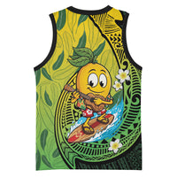 Hawaii Surfing Mango Basketball Jersey Manako Polynesian Fish Hook LT14 - Polynesian Pride