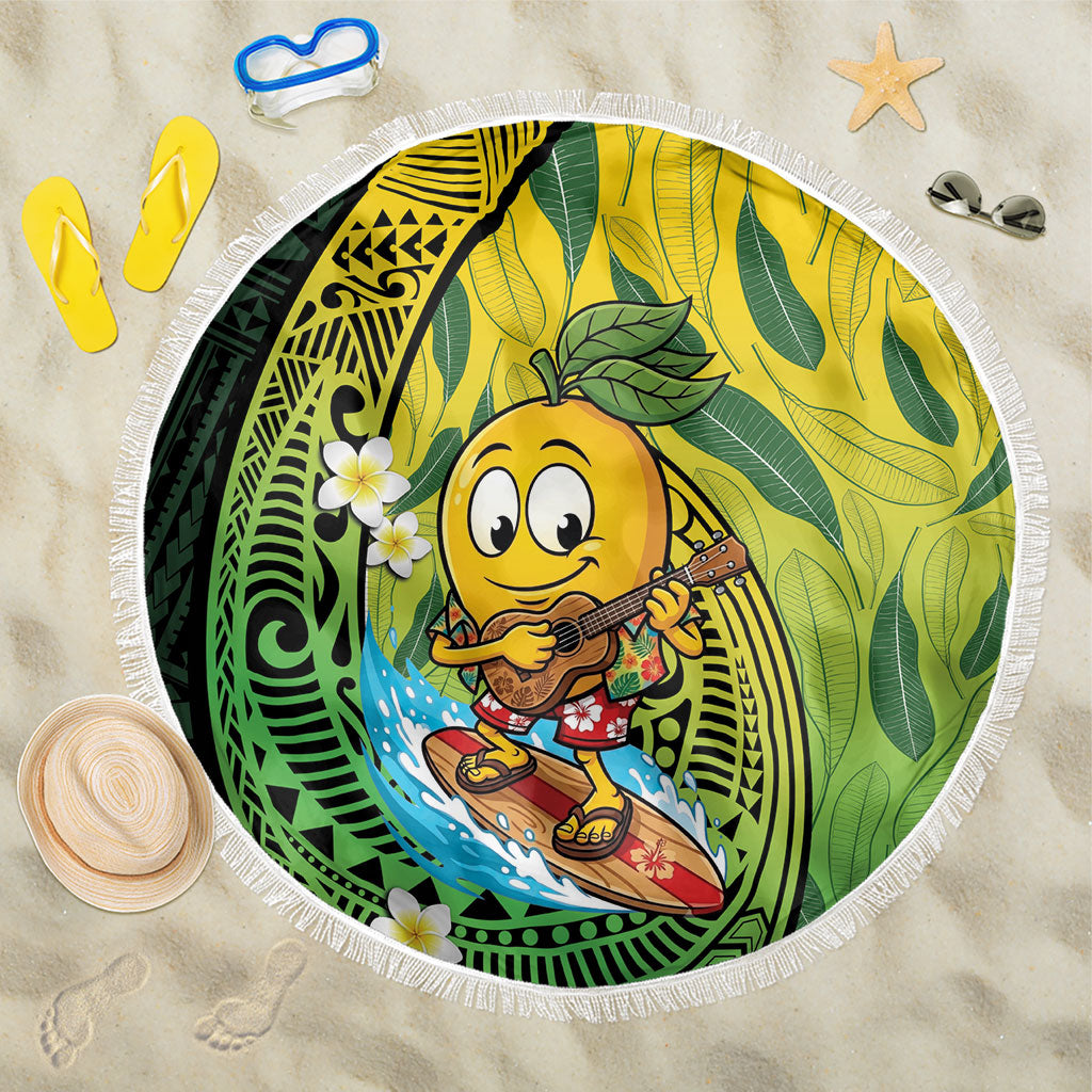 Hawaii Surfing Mango Beach Blanket Manako Polynesian Fish Hook LT14 One Size 150cm Green - Polynesian Pride