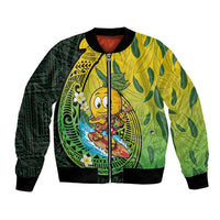 Hawaii Surfing Mango Bomber Jacket Manako Polynesian Fish Hook