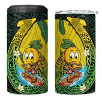 Hawaii Surfing Mango 4 in 1 Can Cooler Tumbler Manako Polynesian Fish Hook
