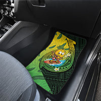 Hawaii Surfing Mango Car Mats Manako Polynesian Fish Hook