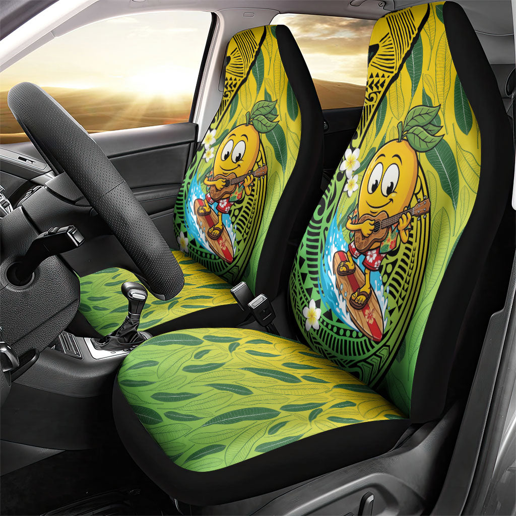 Hawaii Surfing Mango Car Seat Cover Manako Polynesian Fish Hook