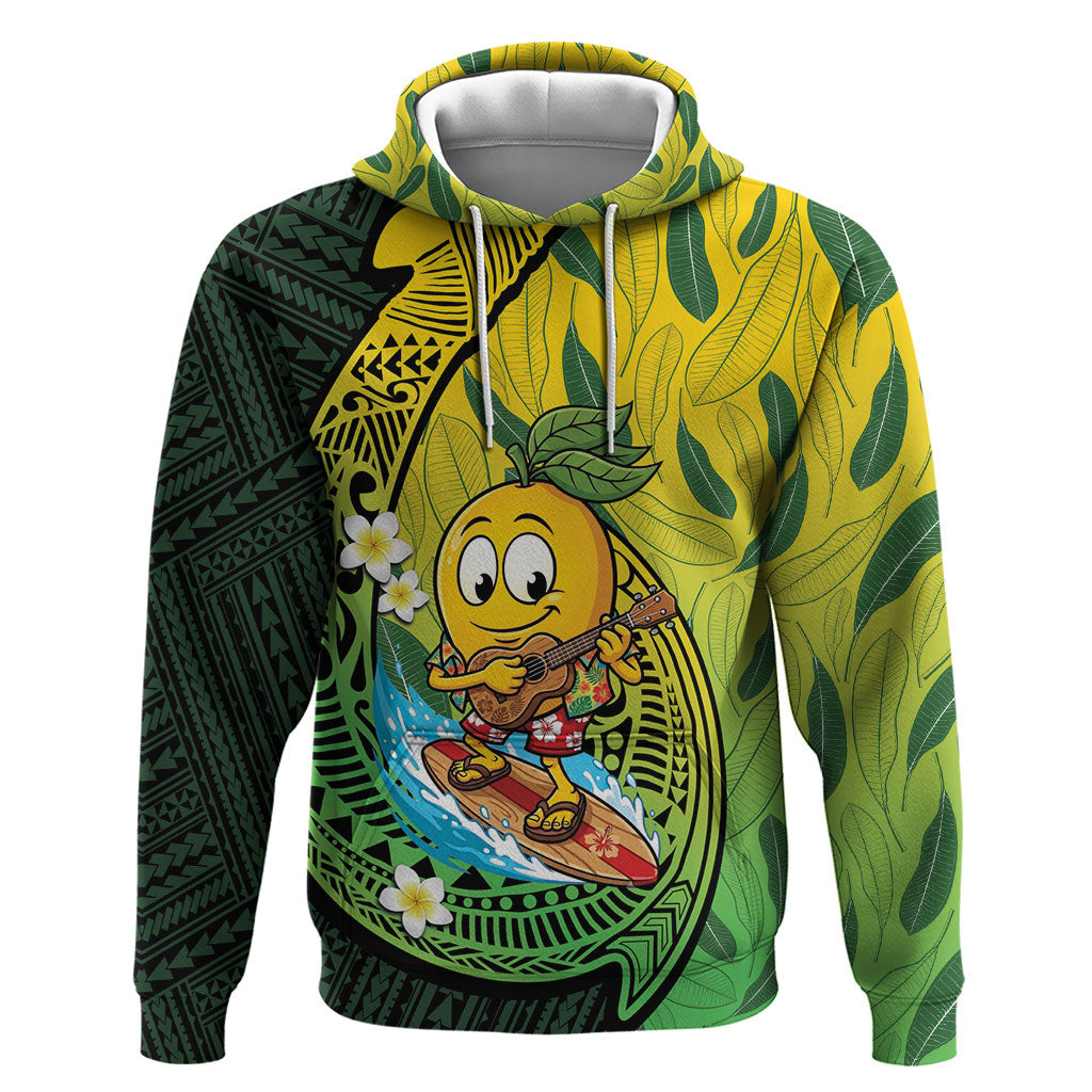 Hawaii Surfing Mango Hoodie Manako Polynesian Fish Hook