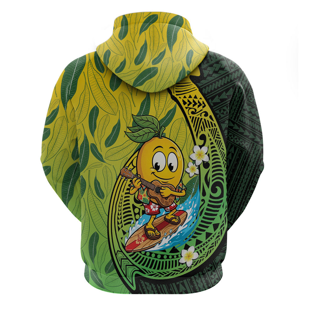 Hawaii Surfing Mango Hoodie Manako Polynesian Fish Hook