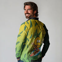 Hawaii Surfing Mango Long Sleeve Polo Shirt Manako Polynesian Fish Hook