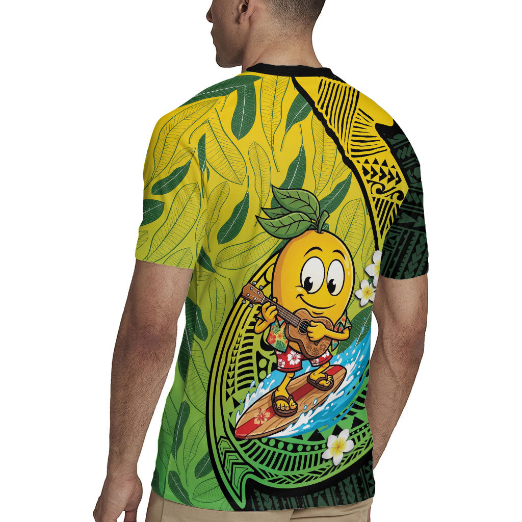 Hawaii Surfing Mango Rugby Jersey Manako Polynesian Fish Hook