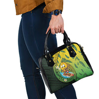 Hawaii Surfing Mango Shoulder Handbag Manako Polynesian Fish Hook