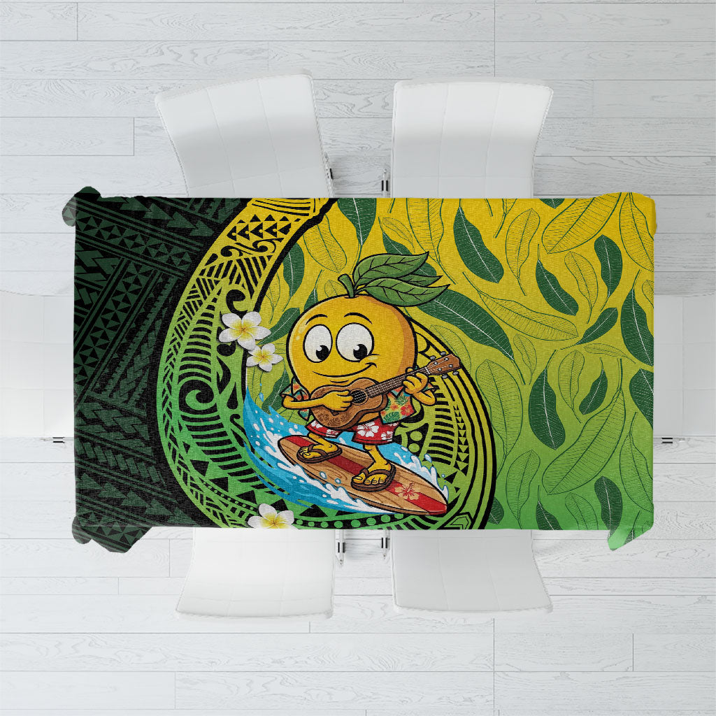 Hawaii Surfing Mango Tablecloth Manako Polynesian Fish Hook