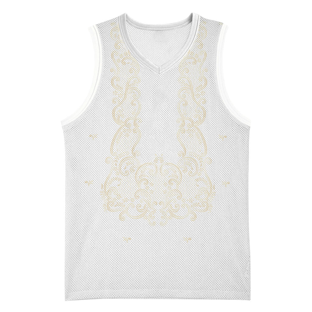 Philippines National Costume Basketball Jersey Barong Tagalog Inspired Ivory White Color
