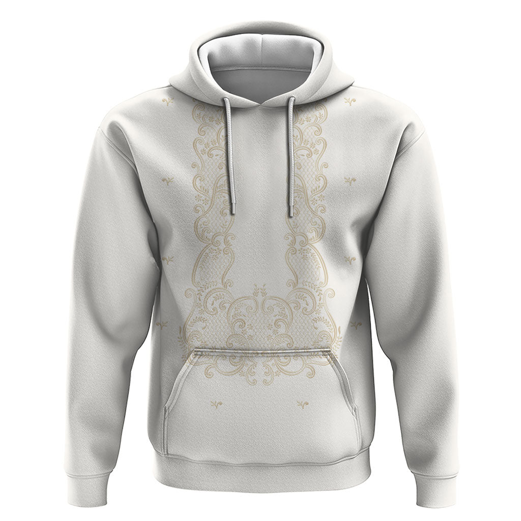 Philippines National Costume Hoodie Barong Tagalog Inspired Ivory White Color LT14 Pullover Hoodie Ivory White - Polynesian Pride