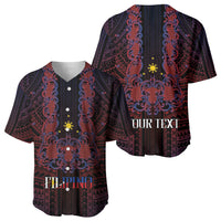 Filipino Barong Tagalog Inspired Personalised Baseball Jersey Mabuhay Philippines Festival Polynesian Pattern LT14 - Polynesian Pride