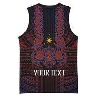 Filipino Barong Tagalog Inspired Personalised Basketball Jersey Mabuhay Philippines Festival Polynesian Pattern LT14 - Polynesian Pride
