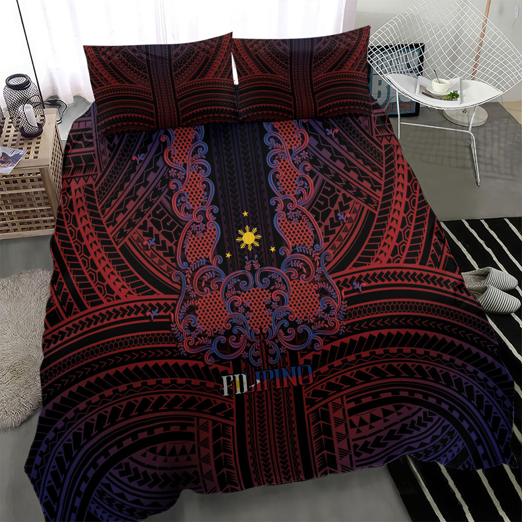 Filipino Barong Tagalog Inspired Bedding Set Mabuhay Philippines Festival Polynesian Pattern LT14 - Polynesian Pride