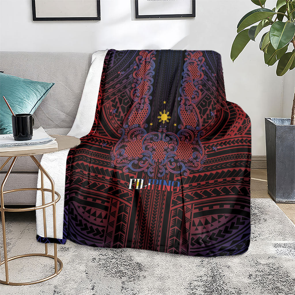 Filipino Barong Tagalog Inspired Blanket Mabuhay Philippines Festival Polynesian Pattern LT14 - Polynesian Pride