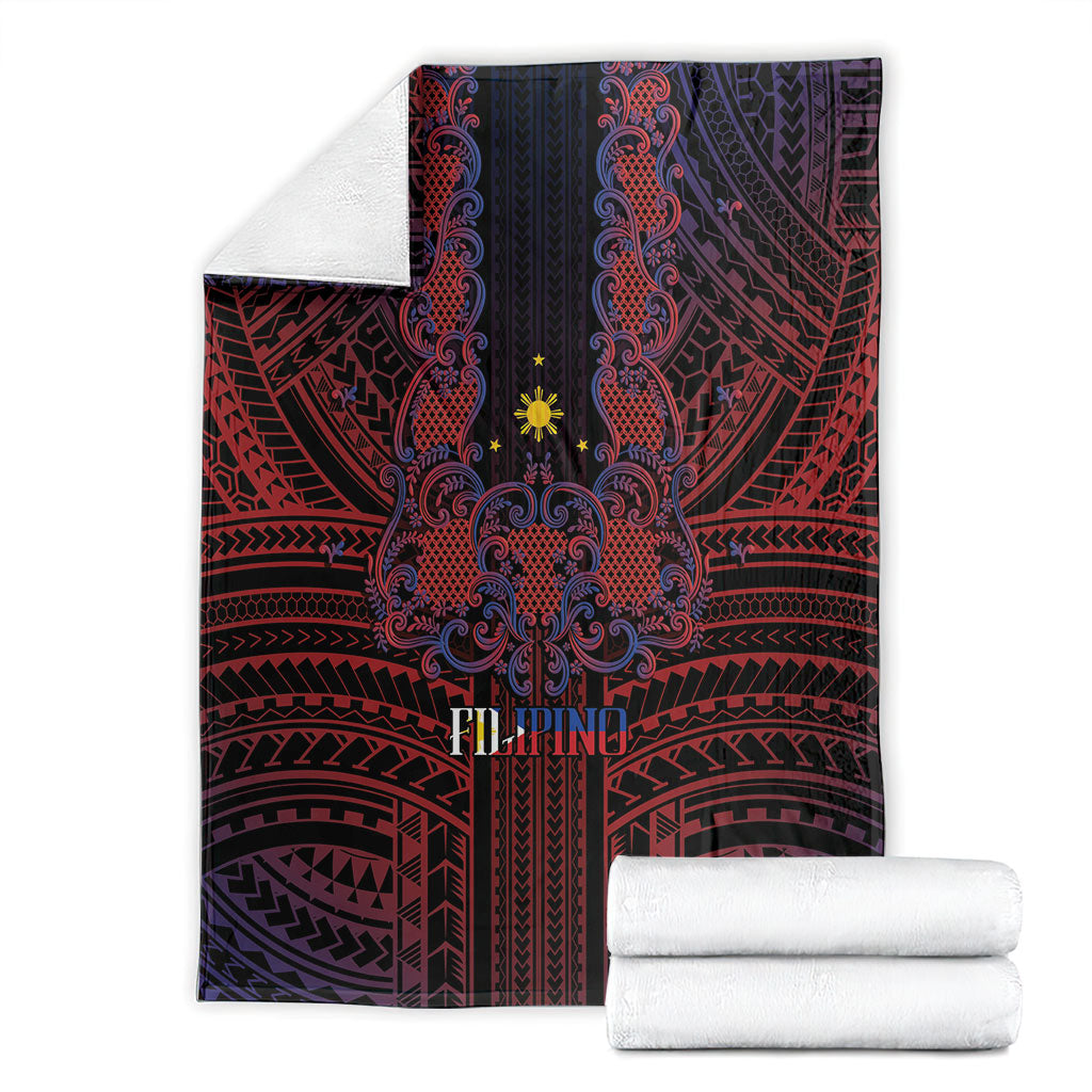Filipino Barong Tagalog Inspired Blanket Mabuhay Philippines Festival Polynesian Pattern LT14 - Polynesian Pride