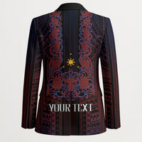 Filipino Barong Tagalog Inspired Personalised Blazer Mabuhay Philippines Festival Polynesian Pattern LT14 - Polynesian Pride