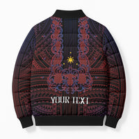 Filipino Barong Tagalog Inspired Personalised Bomber Puffer Jacket Mabuhay Philippines Festival Polynesian Pattern LT14 - Polynesian Pride