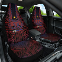Filipino Barong Tagalog Inspired Car Seat Cover Mabuhay Philippines Festival Polynesian Pattern LT14 One Size Black - Polynesian Pride
