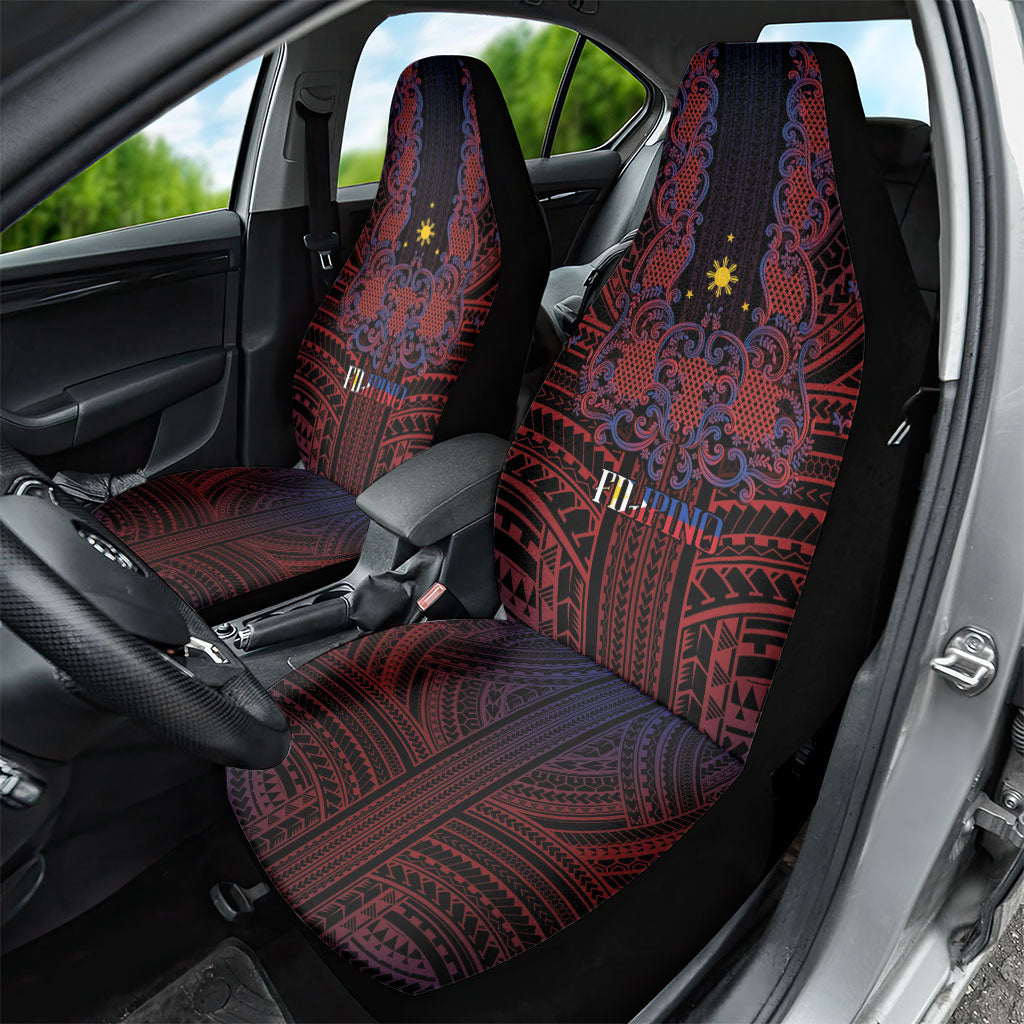 Filipino Barong Tagalog Inspired Car Seat Cover Mabuhay Philippines Festival Polynesian Pattern LT14 - Polynesian Pride