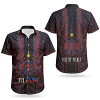 Filipino Barong Tagalog Inspired Personalised Couples Matching Summer Maxi Dress and Hawaiian Shirt Mabuhay Philippines Festival Polynesian Pattern LT14 - Polynesian Pride