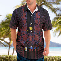 Filipino Barong Tagalog Inspired Personalised Hawaiian Shirt Mabuhay Philippines Festival Polynesian Pattern LT14 - Polynesian Pride