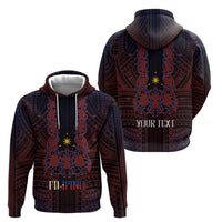 Filipino Barong Tagalog Inspired Personalised Hoodie Mabuhay Philippines Festival Polynesian Pattern LT14 - Polynesian Pride