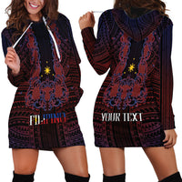 Filipino Barong Tagalog Inspired Personalised Hoodie Dress Mabuhay Philippines Festival Polynesian Pattern LT14 - Polynesian Pride