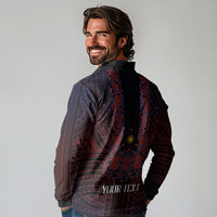 Filipino Barong Tagalog Inspired Personalised Long Sleeve Polo Shirt Mabuhay Philippines Festival Polynesian Pattern LT14 - Polynesian Pride