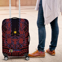 Filipino Barong Tagalog Inspired Luggage Cover Mabuhay Philippines Festival Polynesian Pattern LT14 Black - Polynesian Pride